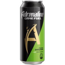 Напиток энергетический ADRENALINE Game fuel со вкусом имбиря и лайма газированный, 0.449л, Россия, 0.449 L