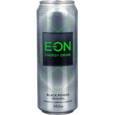 Напиток энергетический E-ON Black power тонизирующий газированный, 0.45л, Россия, 0.45 L