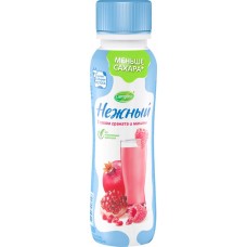 Напиток йогуртный стерилизованный НЕЖНЫЙ с соком граната и малины, без змж, 285г, Россия, 285 г