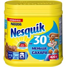 Напиток какао NESQUIK шоколадный б/раст. меньше сахара пласт/б, Россия, 420 г