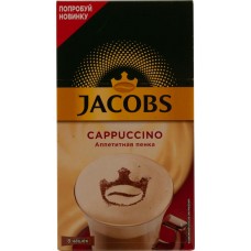 Напиток кофейный растворимый JACOBS Cappuccino Аппетитная пенка, 8шт, Россия, 8 пак