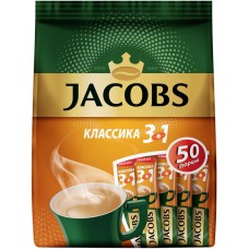 Напиток кофейный растворимый JACOBS Классика 3 в 1, 50пак, Россия, 50 пак