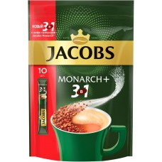 Напиток кофейный растворимый JACOBS Monarch 3в1, 10пак, Россия, 10 пак