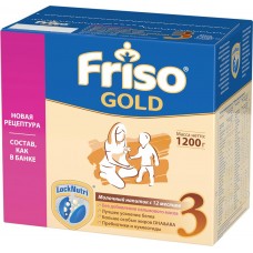 Напиток молочный FRISO Gold 3, технология LockNutri, с 1 года, 3х400г, Нидерланды, 1200 г