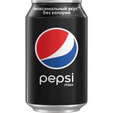 Напиток PEPSI Max сильногазированный, 0.33л, Россия, 0.33 L