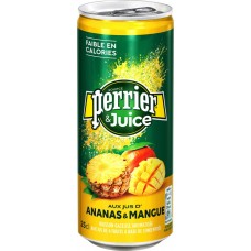 Купить Напиток PERRIER с соком ананаса и манго сильногазированный, 0.25л, Франция, 0.25 L в Ленте