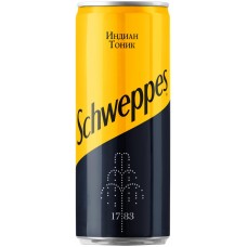 Напиток SCHWEPPES Индиан Тоник сильногазированный, 0.33л, Россия, 0.33 L