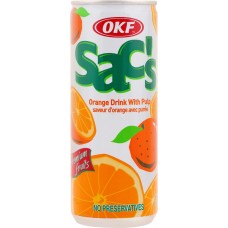 Напиток сокосодержащий SAC'S фруктовый Апельсин ж/б, Корея, 0.24 L