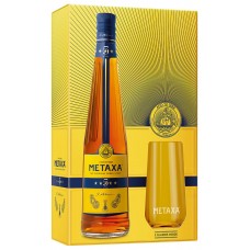 Купить Напиток спиртной METAXA Метакса 5 лет алк.38% п/у + 2 бокала, Греция, 0.7 L в Ленте