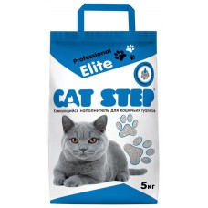 Наполнитель бентонитовый для кошачьего туалета CAT STEP Professional Elite комкующийся, 5кг, Чехия, 5 кг