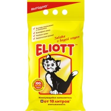 Наполнитель бентонитовый для кошачьего туалета ELIOTT комкующийся, 10л, Россия, 10 л