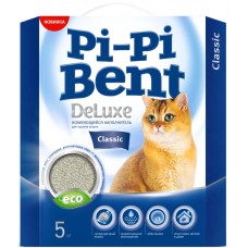 Наполнитель бентонитовый для кошачьего туалета PI-PI-BENT DeLuxe Classic комкующийся, 5кг, Россия, 5 кг
