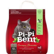 Наполнитель бентонитовый для кошачьего туалета PI-PI-BENT Сенсация свежести комкующийся, 5кг, Россия, 5 кг