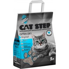 Наполнитель минеральный для кошачьего туалета CAT STEP Extra Dry Original впитывающий, 5л, Италия, 5 л