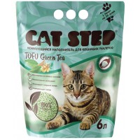 Наполнитель растительный для кошачьего туалета CAT STEP Tofu Green Tea комкующийся, 6л, Китай, 2660 г