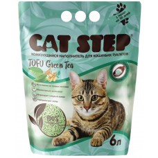 Купить Наполнитель растительный для кошачьего туалета CAT STEP Tofu Green Tea комкующийся, 6л, Китай, 2660 г в Ленте