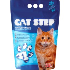 Наполнитель силикагелевый для кошачьего туалета CAT STEP, 3.8л, Китай, 3,8 л