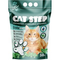 Наполнитель силикагелевый для кошачьего туалета CAT STEP Мята, 3,8кг, Китай, 3,8 л