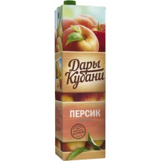 Нектар ДАРЫ КУБАНИ Персиково-яблочный с мякотью, 1л, Россия, 1 L