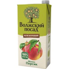 Нектар ВОЛЖСКИЙ ПОСАД Яблоко, персик, 2л, Россия, 2 L