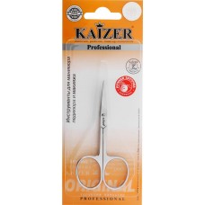 Ножницы маникюрные KAIZER прямые, серебро заточенные Арт. 404024, Пакистан