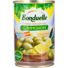 Оливки BONDUELLE Мансанилья, с лимоном, 300г, Испания, 300 г
