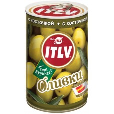 Оливки с косточкой ITLV зеленые, 300г, Испания, 300 г