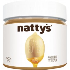 Паста арахисовая NATTYS Creamy с медом, 325г, Россия, 325 г