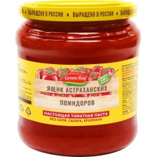 Паста томатная GREEN RAY Ящик Астраханских помидоров, 490г, Россия, 490 г