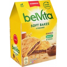 Печенье BELVITA Утреннее Soft Bakes с цельнозерновыми злаками и начинкой с какао, 250г, Чехия, 250 г