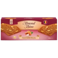 Печенье DOLCE ALBERO Almond Thins сдобное миндальное рассыпчатое, Бельгия, 100 г