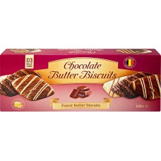 Печенье DOLCE ALBERO Chocolate Butter Biscuits сдоб рассып глаз бел мол тём шок, Бельгия, 100 г