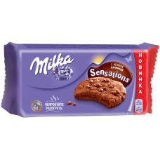 Купить Печенье MILKA Sensations какао, с нежной начинкой и кусочками молочного шоколада, 156г, Польша, 156 г в Ленте