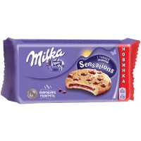 Печенье MILKA Sensations с тающей начинкой и кусочками молочного шоколада, 156г, Польша, 156 г