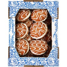 Печенье ЗИМА Choco-biscuit сдобное с маршмеллоу декорированное глазурью, 500г, Россия, 500 г