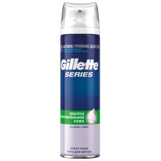 Пена для бритья GILLETTE Series Sensitive, для чувствительной кожи, 250мл, Великобритания, 250 мл