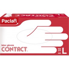 Перчатки хозяйственные PACLAN латексные опудренные, р-р S 407280, Малайзия, 100 шт