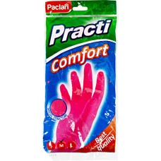 Перчатки PACLAN Comfort розовые размер М Арт. 407288, Малайзия