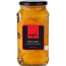 Персики VEGDA в легком сиропе, 880мл, Китай, 880 мл