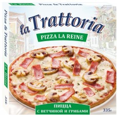 Пицца LA TRATTORIA с ветчиной и грибами, 335г, Россия, 335 г