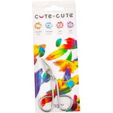 Пинцет-ножницы для коррекции бровей CUTE-CUTE цвет серебро, Корея