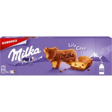Пирожное бисквитное MILKA Lila Cake двухслойное, с кусочками молочного шоколада и бисквит с какао, 140г, Польша, 140 г