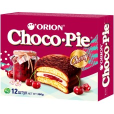 Купить Пирожное ORION Choco Pie Cherry, Россия, 360 г в Ленте