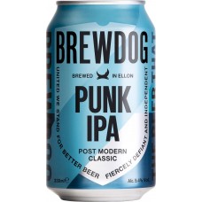 Пиво BREWDOG Punk Ipa светлое фильтр. непастер. алк.5,4% ж/б, Великобритания, 0.33 L