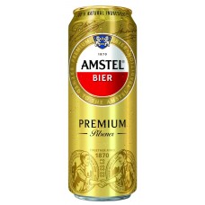 Пиво светлое AMSTEL Premium pilsener пастеризованное, 4,8%, ж/б, 0.45л, Россия, 0.45 L