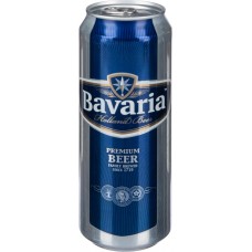 Пиво светлое BAVARIA Premium pilsener пастеризованное, 4,9%, ж/б, 0.45л, Россия, 0.45 L