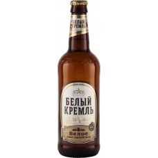 Пиво светлое БЕЛЫЙ КРЕМЛЬ Белое пшеничное нефильтрованное, пастеризованное неосветленное, 5,5%, 0.5л, Россия, 0.5 L