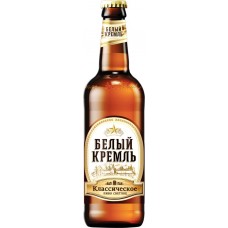 Пиво светлое БЕЛЫЙ КРЕМЛЬ Классическое фильтрованное, пастеризованное, 4,8%, 0.5л, Россия, 0.5 L