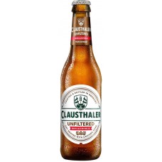 Пиво светлое безалкогольное CLAUSTHALER Unfiltered нефильтрованное пастеризованное неосветленное, 0,49%, 0.33л, Германия, 0.33 L