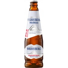 Пиво светлое безалкогольное WEISS BERG Пшеничное нефильтрованное непастеризованное неосветленное, 0%, 0.5л, Россия, 0.5 L